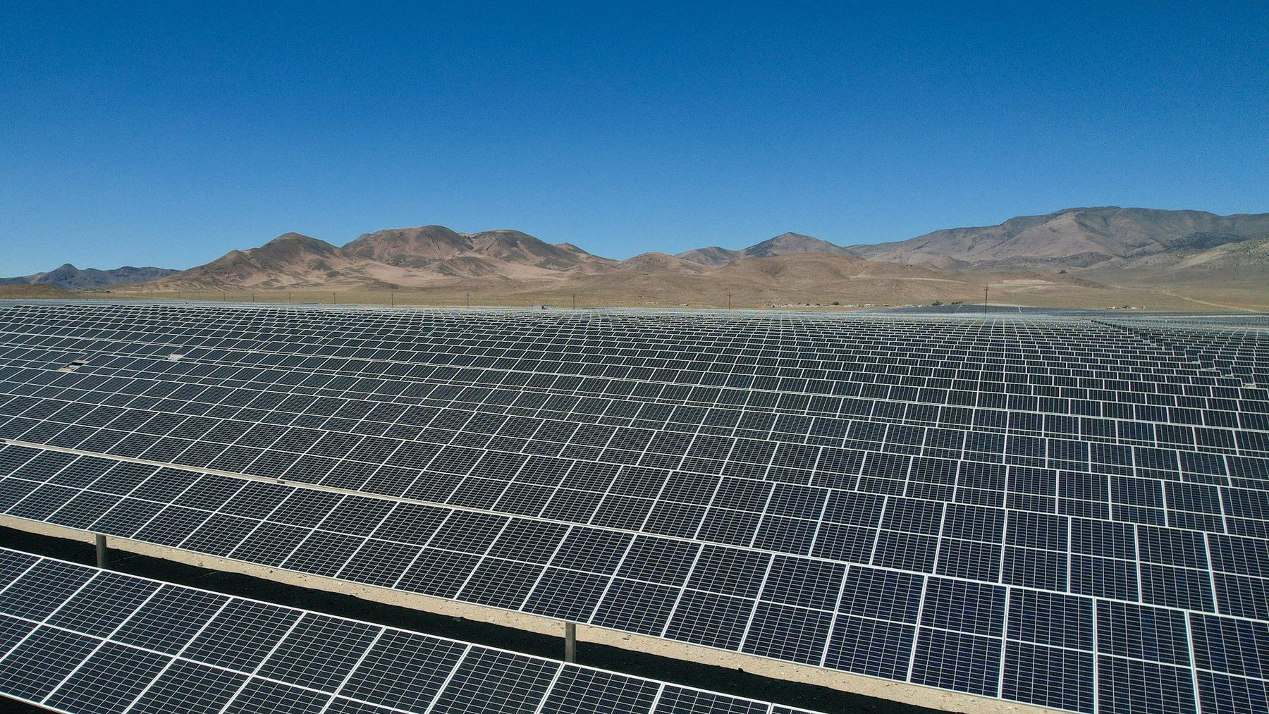 Solar farm in the desert